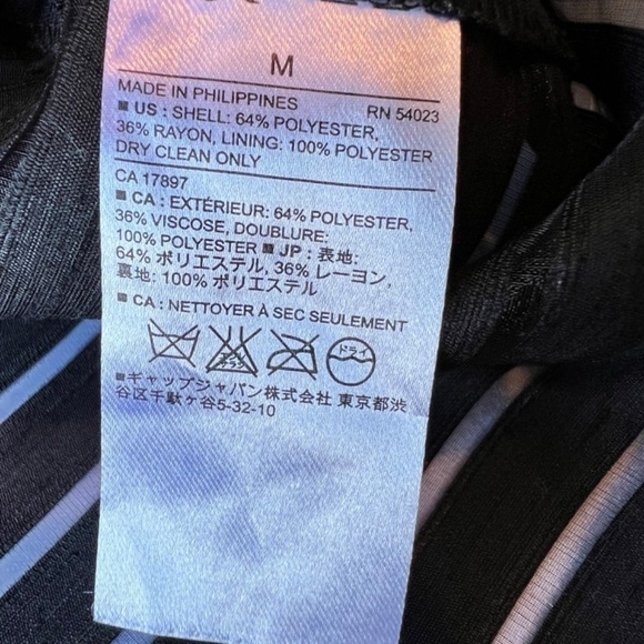 Banana Republic striped solid and sheer black top - Picture 10 of 10